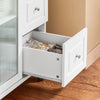 SoBuy Credenza con ruote 128x46x92cm FKW120-WN