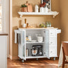 SoBuy Credenza con ruote 128x46x92cm FKW120-WN