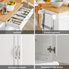 SoBuy Carrello cucina bianco 74x45x91cm FKW13-WN