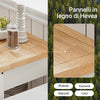 SoBuy FKW22-WN Carrello cucina salvaspazio con piano di lavoro – Mobile cucina con ruote, ideale come mobiletto cucina, credenza compatta o mobile microonde – Disponibile in Bianco 60x92x45cm