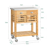 SoBuy Carrello in bambù 73x46x93cm FKW40-N