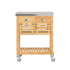 SoBuy Carrello in bambù 73x46x93cm FKW40-N