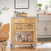 SoBuy Carrello in bambù 73x46x93cm FKW40-N