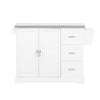 SoBuy Credenza con piano in acciaio 130x71x91cm FKW41-ST