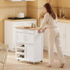 SoBuy FKW45-E-WN, carrello cucina con prese, 75x37,6x86,5 cm, cucina e caffè | Mobile cucina salvaspazio con portabottiglie e piedini intercambiabili, carrello cucina con ruote e piano , MDF/PB