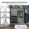 SoBuy FKW45-HG Mobile Cucina Salvaspazio con Ruote Carrello Cucina con Cassetti e Portabottiglie, Mobiletto Credenza credenza cucina per Cucina o Sala da Pranzo, Grigio Chiaro 67x86x38cm