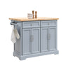 SoBuy FKW71-II-HG Carrello Cucina con Ruote, Isola Cucina con Piano di Lavoro Estensibile, 2 Cassetti e Ripiani Regolabili Mobile Salvaspazio per Mobili da Cucina, Grigio, 115 x 46-71 x 92 cm