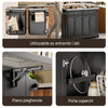 SoBuy Credenza cucina nera con piano in acciaio 115x71x92cm FKW71-II-SCH