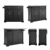 SoBuy Credenza cucina nera con piano in acciaio 115x71x92cm FKW71-II-SCH