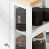 SoBuy FKW75-WN mobile cucina salvaspazio con ruote – Carrello da cucina compatto con credenza bassa e piano di lavoro – Madia cucina con anta singola e ripiano laterale, 60x92x45cm, bianco
