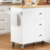 SoBuy Credenza con ruote in pino 116x45x92cm FKW96-II-WN