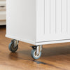 SoBuy Credenza con ruote in pino 116x45x92cm FKW96-II-WN