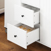 SoBuy Credenza con ruote in pino 116x45x92cm FKW96-II-WN