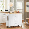 SoBuy Credenza con ruote in pino 116x45x92cm FKW96-II-WN