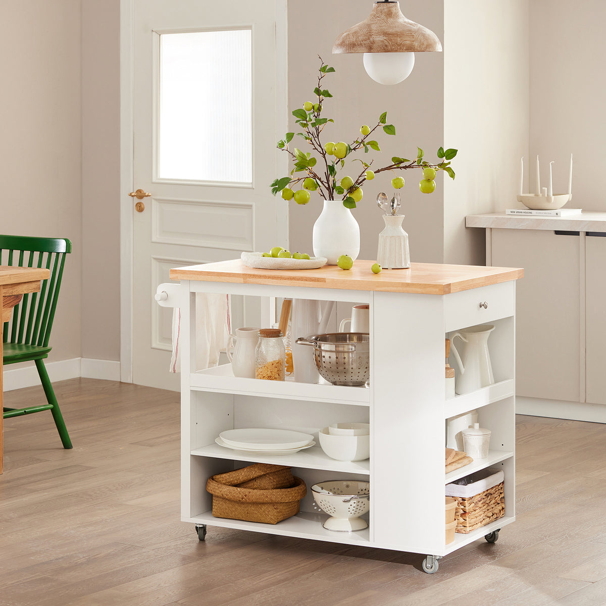 SoBuy, Carrello Cucina, Credenza Cucina, Mobile Cucina, SALA DA PRANZO, PENISOLE CUCINA