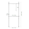 SoBuy Cabina armadio in metallo 122x27x270cm FRG109-HG