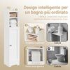 SoBuy Platzsparender Papierrollenhalter 23x20x100cm FRG177-W