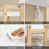 SoBuy FRG226-H-WN, Mobiletto Bagno Salvaspazio Stretto con 4 Ripiani - Mobile Bagno Salvaspazio 20 cm Larghezza Scaffale per WC e Lavanderia in Legno Bianco et Naturale