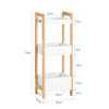 SoBuy Scaffale da cucina con cesti bianco-legno 28x20x74cm FRG226-WN