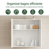 SoBuy FRG231-W Armadietto pensile da bagno Mobile da parete per il cucina con due ante bianco L60*P30*A60 cm
