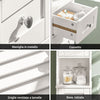 SoBuy FRG236-W Mobile Colonna Bagno Salvaspazio Bianco Armadio Alto con 2 Ante, 1 Cassetto e Ripiano Aperto Mobiletto Bagno per Lavanderia, WC o Cucina Bianco 32x170x30cm
