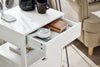 SoBuy FRG258-II-W Comodino Camera da Letto - Comodino con 2 Cassetti e 1 Ripiano, Tavolino Salotto - Moderna Cassettiera L45 x P38 x A55 cm Bianco