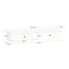 SoBuy Consolle tavolo con cassetti 63.5x15x10cm FRG43-W