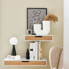 SoBuy FRG92-WN Wall Shelf with Drawer - Modern Floating Shelf for Entrance, Living Room & Bedroom - White & Natural 40x24x8cm