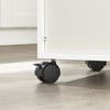 SoBuy FSB09-W Carrello da Cucina con Ruote e Piano Estraibile Mobiletto Salvaspazio per Microonde con Cassetto, Ripiani e Ante Mobile Cucina Bianco 92x59x40cm per Cucina, Ufficio o Sala da Pranzo