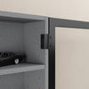 SoBuy FSB113-H-DG Mobiletto Sospeso con Ante in Vetro, 5 Ripiani, Grigio - immagine 7/12