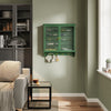 SoBuy FSB114-E-SY Armadio da Parete Sospeso con Ante in Vetro, Verde Scuro - immagine 12/12