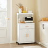 SoBuy Credenza per microonde con ruote bianca 62x40x120cm FSB12-W