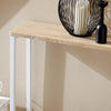 SoBuy FSB19-Z Tavolo Consolle Ingresso Allungabile Tavolo Salvaspazio in Legno - Design Semplice e Elegante, Facile da Montare, L120 x P20 x A65 cm, per Soggiorno, Corridoio, Ufficio