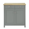 SoBuy FSB25-HG Credenza soggiorno Vetrina soggiorno grigio con 2 cassetti e 2 ante L80*P36*A81 cm