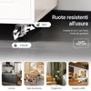 SoBuy FSB78-W Carrello da Cucina, Isola Cucina con Ruote, Mobili da Cucina, Supporto per Microonde, Carrello Mobile per Sala da Pranzo e Ufficio 88,5 x 40 x 89 cm Bianco