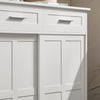 SoBuy FSB84-W Credenza con ante scorrevoli, Mobile da cucina, Armadio da soggiorno, Buffet Bianco 80x40x85cm