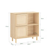 SoBuy Credenza con ante scorrevoli in pino 80x35x87cm FSB87-N