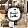 SoBuy FSB90-SCH Consolle Ingresso Tavolo Consolle Salvaspazio in Metallo Nero, Mobile Ingresso Moderno con Ripiani, Stile Industriale per Corridoio, Soggiorno o Ufficio 110×39×76 cm