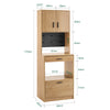 SoBuy Credenza alta da cucina 60x40x170 cm FSB98-N