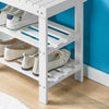 SoBuy Panca scarpiera in bambù 50x29x45cm FSR02-K-W