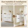 SoBuy FSR100-E-W, Scarpiera Salvaspazio Slim, Scarpiera Ingresso, Scarpiera Legno con Luce LED Sensor e Profondità 19 cm, per Ingresso e Corridoio, per Piccoli Spazi, Bianco, 100 x 19 x 93 cm