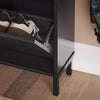 SoBuy FSR100-SCH Scarpiera Salvaspazio Slim da Ingresso Mobile Portascarpe con 4 Ante a Ribalta Regolabili in Legno Armadio Scarpiera Alta e Stretta per Corridoio, 100x19x91 cm, Nero