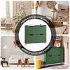 SoBuy FSR100-SY Scarpiera Salvaspazio Slim da Ingresso Mobile Portascarpe con 4 Ante a Ribalta Regolabili in Legno Armadio Scarpiera Alta e Stretta per Corridoio, 100x19x91 cm,Verde Scuro