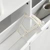 SoBuy FSR100-W Scarpiera Salvaspazio Slim da Ingresso Mobile Portascarpe con 4 Ante a Ribalta Regolabili in Legno Armadio Scarpiera Alta e Stretta per Corridoio, 100x19x91 cm, Bianco