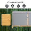 SoBuy FSR117-HG Panca Scarpiera Ingresso con Seduta, Cassapanca Contenitore da Interno con 2 Ante, in Legno ingegnerizzato + Bambù 90x34x46cm Grigio