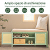 SoBuy FSR129-GR Scarpiera Panca Ingresso Salvaspazio - Panca Contenitore con Seduta Traspirante, Portascarpe Slim Alta Capacità, 150kg, Facile Montaggio - Verde 100x34x46cm