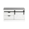 SoBuy Panca scarpiera con anta scorrevole 80x30x49cm FSR153-W