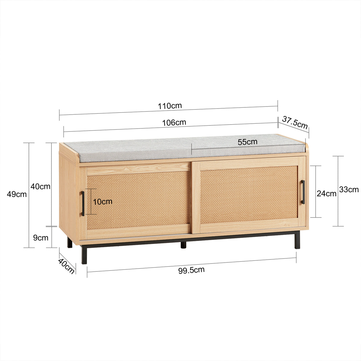 SoBuy Mobile microonde Credenza cucina con route,MDF e PB di legno