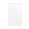 SoBuy FSR165-W Scarpiera Salvaspazio Slim Scarpiera con 2 Ribalte Mobile Portascarpe Regolabili da Ingresso Bianco 61x26x100 cm
