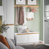 SoBuy FSR171-W Cassapanca Contenitore da Interno Panca Scarpiera da Ingresso con Contenitore e Seduta - Adatta a Ingressi, Soggiorni e Camere, Bianco, 104x30x47 cm, Testata per 240 kg
